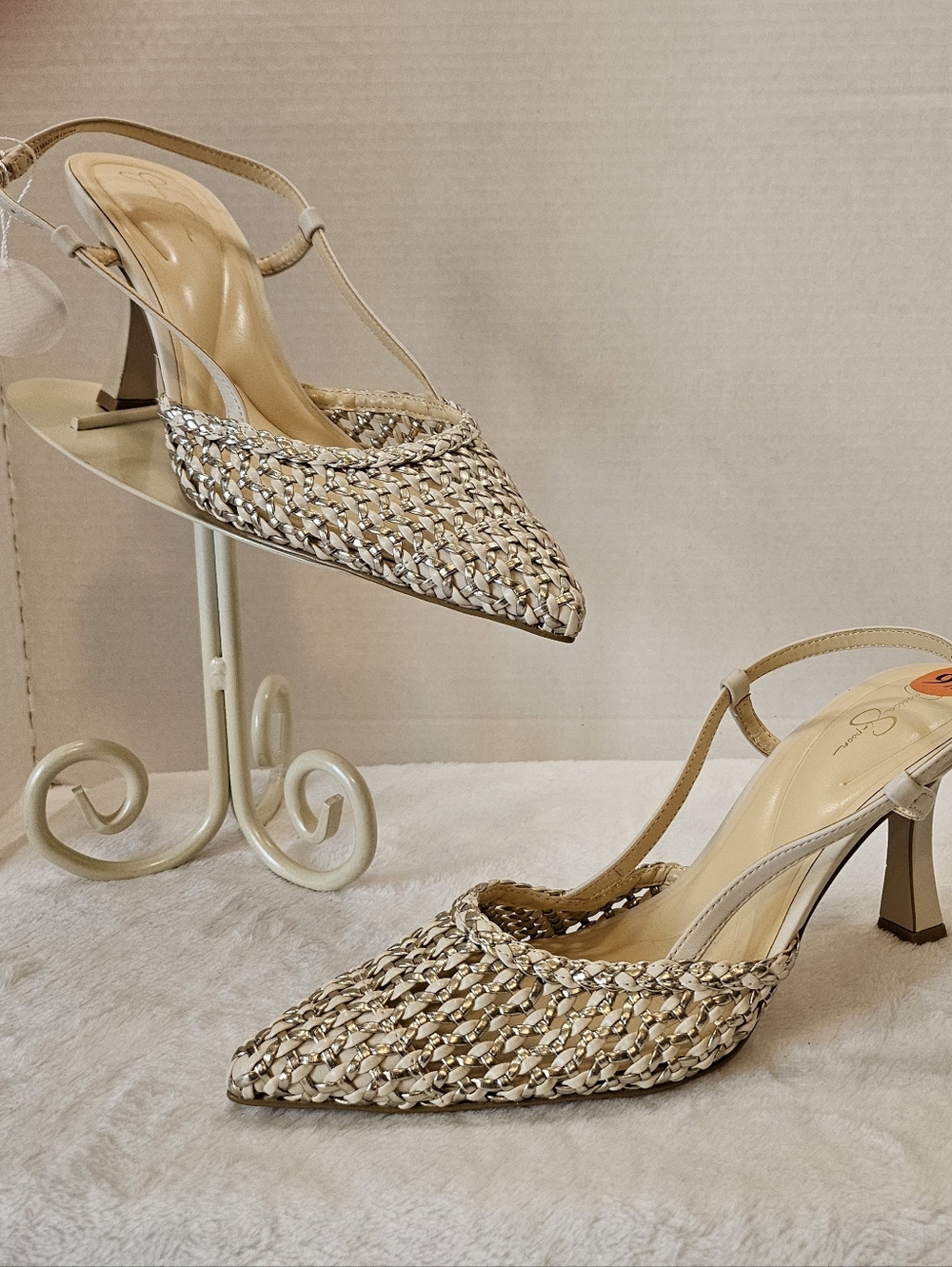 Jessica Simpson Woven Heels. Point Toe